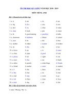 Tải Đề thi học kì 1 lớp 3 môn Tiếng Anh năm học 2018 - 2019 số 9 - Ôn thi môn Tiếng Anh lớp 3 học kì 1 có đáp án