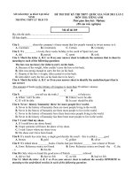 Tải Đề thi thử THPT Quốc gia 2015 môn Tiếng Anh trường THPT Lý Thái Tổ, Bắc Ninh (lần 2) - Đề thi thử đại học môn Tiếng Anh có đáp án