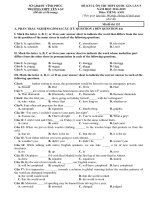 Tải Đề thi thử THPT Quốc gia 2015 môn Tiếng Anh trường THPT Yên Lạc, Vĩnh Phúc (lần 5) - Đề thi thử đại học môn Tiếng Anh có đáp án