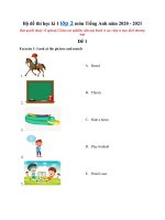 Tải Bộ đề thi học kì 1 lớp 2 môn Tiếng Anh năm 2020 - 2021 - Đề thi học kì 1 lớp 2 môn Tiếng Anh có đáp án