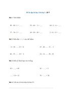 Tải Đề ôn tập hè lớp 1 lên lớp 2 - Đề 5 - Bài tập ôn hè lớp 1 môn Toán có đáp án