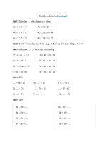 Tải Bài tập ôn hè môn Toán lớp 1 - Bài tập ôn hè lớp 1 lên lớp 2 môn Toán