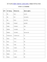 Tải Từ vựng Unit 3 lớp 6 At home hệ 7 năm - Vocabulary - Từ mới Unit 3 SGK tiếng Anh 6 đầy đủ nhất