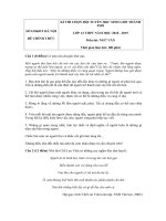 Tải Đề thi chọn đội tuyển HSG môn Ngữ văn 12 năm 2018 - 2019 Sở GD&ĐT Hà Nội - Đề thi chọn đội tuyển HSG môn Ngữ văn 12