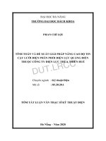 Tính toán và đề xuất giải pháp nâng cao độ tin cậy lưới điện phân phối điện lực quảng điền thuộc công ty điện lực thừa thiên huế (tt) 