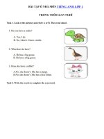 04 - Ôn tập tiếng Anh lớp 1 giữa học kì 2 có đáp án