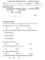 Tải Đề thi học kì 1 lớp 2 môn Toán, Tiếng Việt trường tiểu học Toàn Thắng năm 2014 - 2015 - Đề kiểm tra học kì 1 môn Toán, Tiếng Việt lớp 2