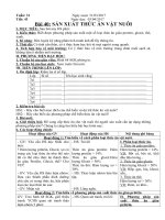 Tải Giáo án Công nghệ 7 bài 40: Sản xuất thức ăn vật nuôi - Giáo án điện tử Công nghệ 7