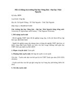 Tải Mã và thông tin trường Đại học Nông lâm - Đại học Thái Nguyên - Những điều cần biết về tuyển sinh Đại học