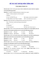 Tải Đề thi thử tốt nghiệp THPT lần 2 môn Anh sở GD&ĐT Thái Nguyên năm 2020 - Đề thi tiếng Anh THPT Quốc Gia 2020 có đáp án