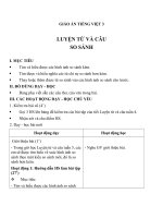 Tải Giáo án Tiếng Việt 3 tuần 5: Luyện từ và câu - So sánh - Giáo án Luyện từ và câu lớp 3