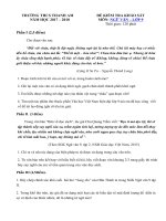 Tải Đề thi thử vào lớp 10 môn Ngữ văn trường THCS Thanh Am năm học 2017 - 2018 - Đề Văn ôn thi vào lớp 10 năm 2020 có đáp án