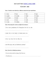 04 - Ôn tập tiếng Anh lớp 6 giữa học kì 2 có đáp án