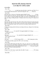 Tải Kịch bản dẫn chương trình thi CÁN BỘ NỮ CÔNG GIỎI - Lời dẫn chương trình thi CB nữ công giỏi