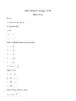 3) - Bài tập Toán, Tiếng Việt lớp 1