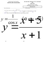 Tải Đề thi thử THPT Quốc gia năm 2017 môn Toán trắc nghiệm trường THPT Thanh Miện, Hải Dương (Lần 1) - Đề thi thử đại học môn Toán năm 2017 có đáp án