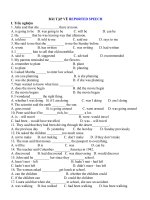 Tải Bài tập câu tường thuật môn tiếng Anh lớp 7 có đáp án - Bài tập reported speech có đáp án