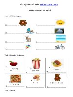 03 - Ôn tập tiếng Anh lớp 1 giữa học kì 2 có đáp án