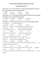 Tải Đề luyện thi THPT Quốc gia môn tiếng Anh năm 2020 số 5 - Đề thi THPT Quốc gia môn Anh có đáp án