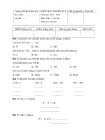 Tải Đề kiểm tra cuối học kì 1 môn Toán lớp 3 năm học 2013 - 2014 trường Tiểu học B Hòa Lạc, An Giang - Đề thi cuối kì 1 lớp 3 môn Toán có đáp án