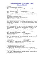 Tải Đề thi thử tuyển sinh vào lớp 10 môn Tổ hợp năm học 2020-2021 - Đề thi tổ hợp vào lớp 10 có đáp án