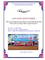 Sáng kiến kinh nghiệm, SKKN - Một số giải pháp góp phần nâng cao chất lượng đội ngũ Ban chỉ huy Đội tại trường THCS Nguyễn Khuyến