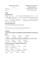 Tải Đề kiểm tra số 4 học kỳ 2 môn Tiếng Anh lớp 9 trường THCS Yên Mỹ năm học 2015 - 2016 - Đề kiểm tra 45 phút học kỳ 2 môn tiếng Anh lớp 7 năm 2016 có đáp án