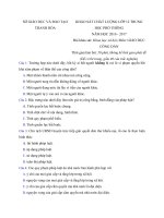 Tải Đề thi thử THPT Quốc gia năm 2017 môn Giáo dục công dân Sở GD&ĐT Thanh Hóa - Đề thi thử THPT Quốc gia năm 2017 môn Giáo dục công dân có đáp án