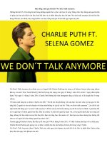 Tải Học tiếng Anh qua bài hát: We don't talk anymore - Lời bài hát We don't talk anymore