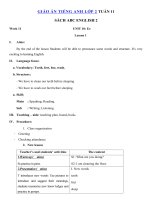 Tải Giáo án Tiếng Anh lớp 2 Tuần 11 sách ABC English 2 - Giáo án môn tiếng Anh lớp 2 theo tuần