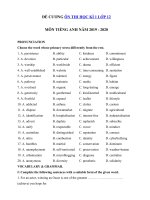 Tải Đề cương tiếng Anh lớp 12 học kì 1 năm 2019 - 2020 - Đề kiểm tra tiếng Anh lớp 12 có đáp án