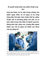 Tải Bí quyết sống khỏe sau phẫu thuật ung thư - Chăm sóc sức khỏe sau khi điều trị ung thư