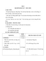 Tải Giáo án Thể dục lớp 1 - Bài 3 - Đội hình đội ngũ - Trò chơi