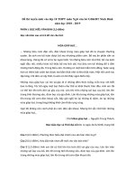 Tải Đề thi tuyển sinh vào lớp 10 THPT môn Ngữ văn Sở GD&ĐT Ninh Bình năm học 2018 - 2019 - Đề thi tuyển sinh vào lớp 10 môn Ngữ văn có đáp án