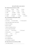 BÀI tập ôn TIẾNG ANH 4 cơ bản 2 