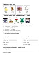 ĐỀ ôn tập hè TIẾNG ANH 2 