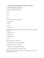 Tải Ôn thi Đại học môn Hóa học có đáp án - Đề số 14 - Để học tốt môn Hóa học lớp 12