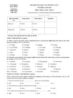 Tải Đề thi học sinh giỏi cấp trường môn Tiếng Anh lớp 12 THPT Hàn Thuyên năm 2015 (lần 2) - Đề thi Tiếng Anh lớp 12 có đáp án