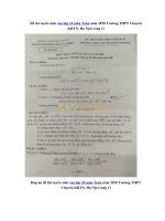 Tải Đáp án đề thi tuyển sinh vào lớp 10 môn Toán năm 2020 Trường THPT Chuyên KHTN, Hà Nội (vòng 1) - Đề tuyển sinh vào 10 môn Toán năm 2020 có đáp án