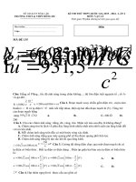 Tải Đề thi thử THPT Quốc gia môn Vật lý năm 2016 trường THCS - THPT Đông Du, Đắk Lắk (Lần 2) - Đề thi thử Đại học môn Lý