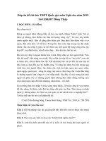 Tải Đáp án đề thi thử THPT Quốc gia môn Ngữ văn năm 2019 Sở GD&ĐT Đồng Tháp - Đề minh họa Ngữ văn năm 2019