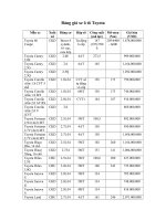 Tải Bảng giá xe ô tô Toyota năm 2019 - Giá tiền xe ô tô của hãng Toyota