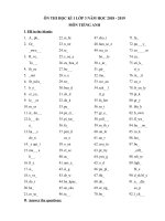 Tải Ôn thi học kì 1 lớp 3 môn Tiếng Anh năm học 2018 - 2019 - Luyện thi học kì 1 môn Tiếng Anh lớp 3