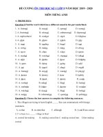 Tải Đề cương ôn tập tiếng Anh lớp 9 học kì 1 năm 2019 - 2020 - Đề kiểm tra tiếng Anh lớp 9 có đáp án