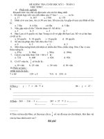 MỘT số đề TOÁN học kì 1 lớp 3 