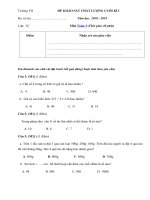 Tải Đề thi học kì 1 lớp 3 môn Toán năm học 2018 - 2019 - Đề kiểm tra học kì 1 lớp 3 môn Toán có ma trận đề thi