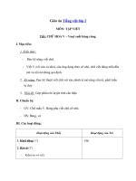 Tải Giáo án Tiếng Việt 2 tuần 25: Tập viết - Chữ hoa V - Giáo án Tập viết lớp 2