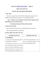 Tải Giáo án Tiếng Việt 5 tuần 25: Tập viết đoạn đối thoại - Giáo án Tập làm văn lớp 5