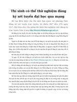 Tải Thí sinh có thể thử nghiệm đăng ký xét tuyển đại học qua mạng - Đăng kí xét tuyển đại học trực tuyển từ chiều nay