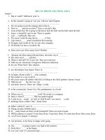 200 câu hổi ôn tập TIẾNG ANH 4 